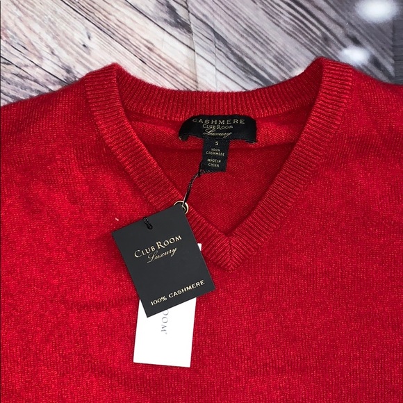 Cashmere club room luxury red sweater - Picture 3 of 3